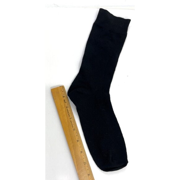 Black Crew Socks With Red Bus Design Embroidery 56i - Picture 4 of 5